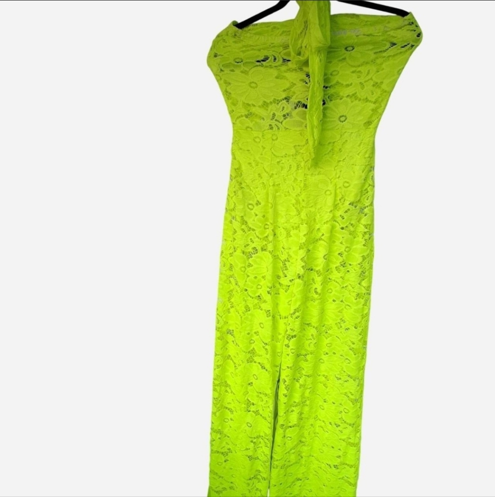 Fashion Nova -  Neon Lace Jumpsuit